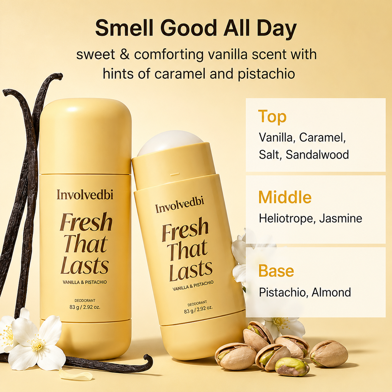 Deodorant Vanilla & Pistachio Fresh That Lasts